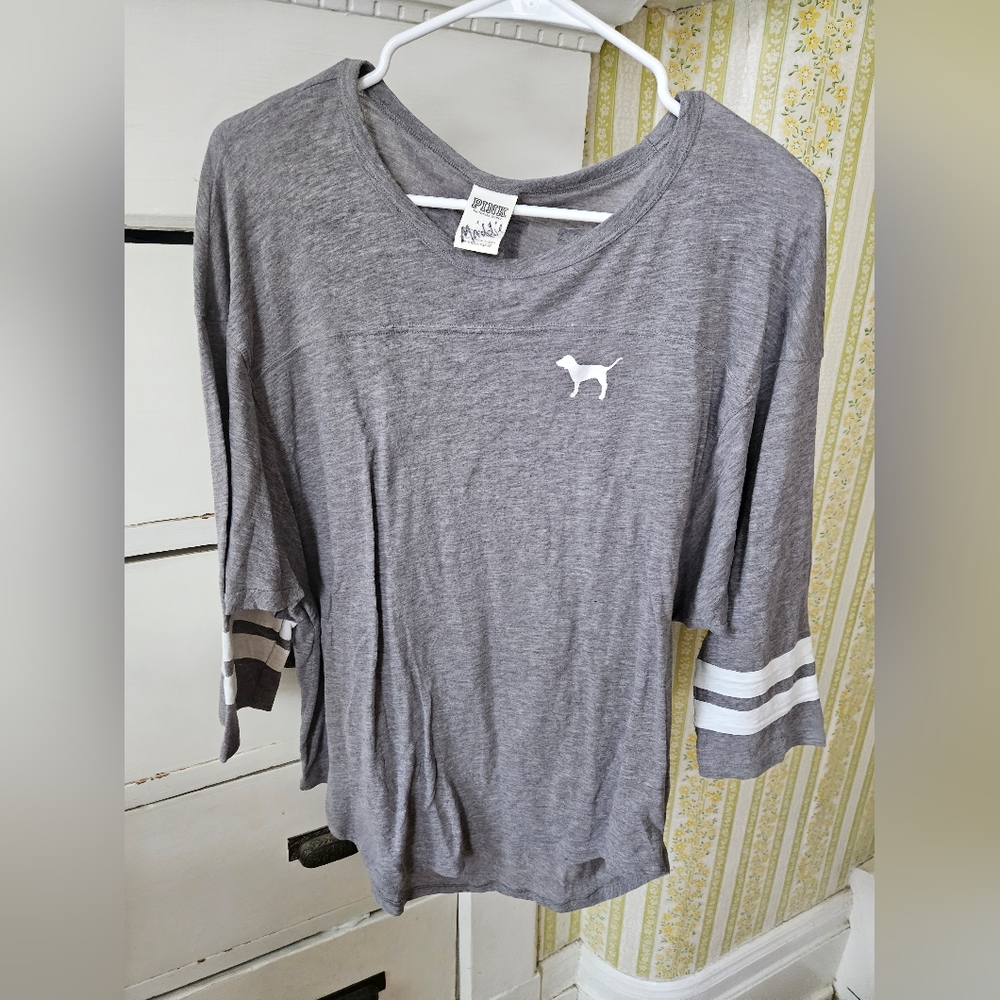PINK Victoria's Secret 3/4 Sleeve Tee, size Large